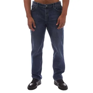 Timberland Heren Sandown Leren Patch Rechte Jeans (Blauw)