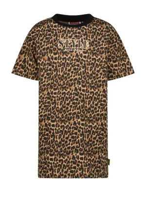 Vingino t-shirtjurk bruin