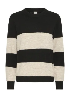 ICHI trui zwart fijn gebreid