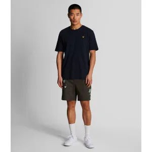 Men’s Lyle And Scott Thistle Club Embroidered Shorts in Gunmetal