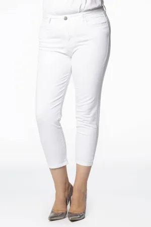YOEK cropped high waist skinny jeans wit