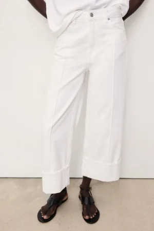 Mango wide leg jeans wit