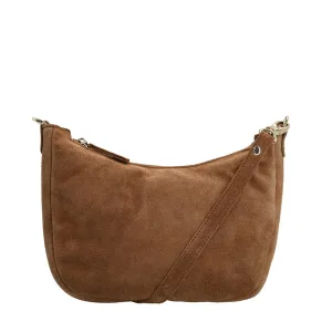 Manfield suede crossbody tas bruin
