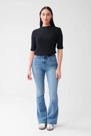 Shoeby high waist flared jeans medium blue denim