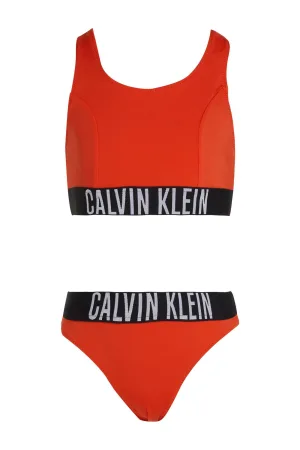 Calvin Klein crop bikini rood