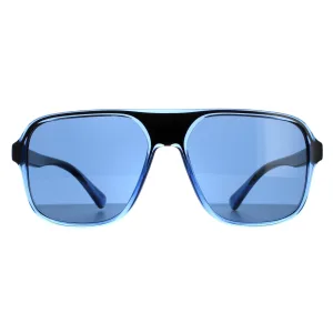 Dolce & Gabbana Square Mens Transparant Blue and Black Dark Blue DG6134 zonnebrillen