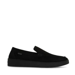 Manfield suède loafers zwart