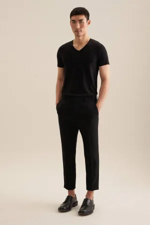 Seidensticker slim T-shirt zwart