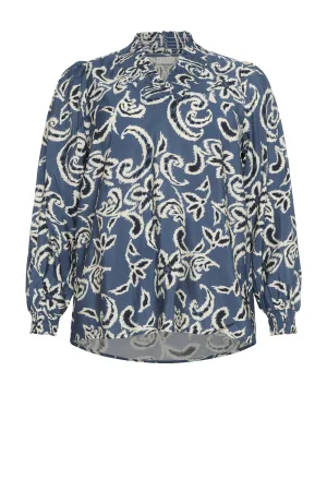 Kaffe Curve blousetop blauw