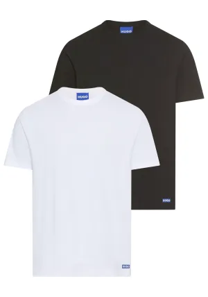 HUGO Blue T-shirt BLUE Naolo met merklabel aan de zoom (set, 2-delig)