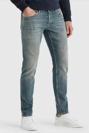 Cast Iron tapered fit jeans SHIFTBACK green blue shade