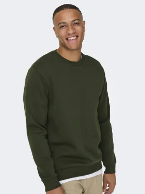 ONLY & SONS sweater donkergroen