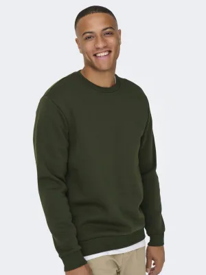 ONLY & SONS sweater donkergroen