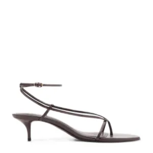 Mango sandalettes donkerbruin