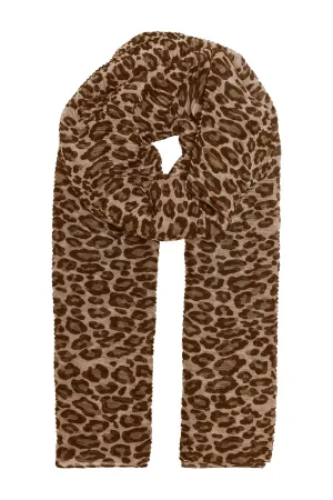 ONLY sjaal ONLVICTORIA met panterprint bruin