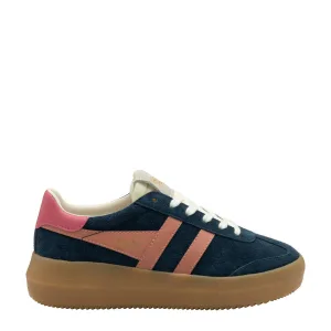 Gola Athena suède sneakers blauw/roze