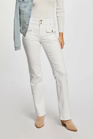 Morgan straight leg jeans ecru