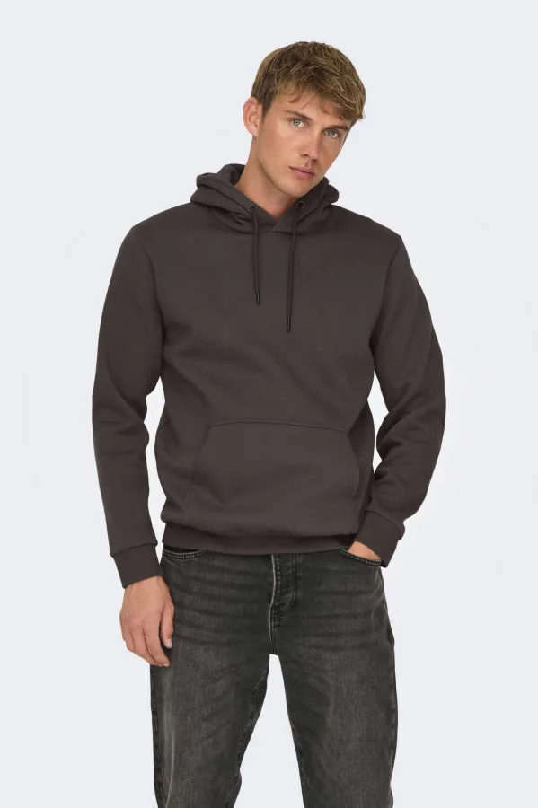 ONLY & SONS hoodie bruin