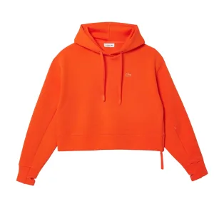 Lacoste Dames/Dames Kortgesneden Katoenen Hoodie (Oranje)
