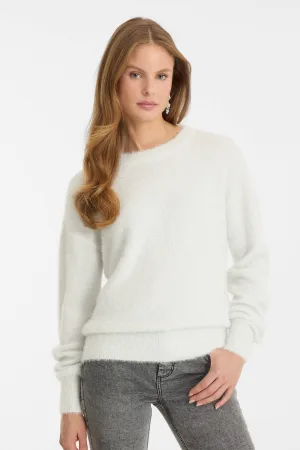 anytime trui met lurex off-white/zilver