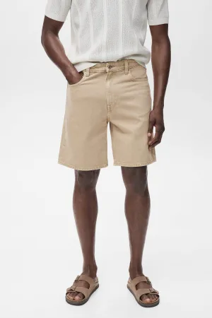 Mango Man denim regular short beige