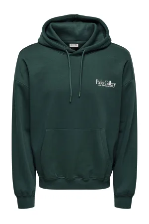 ONLY & SONS hoodie groen