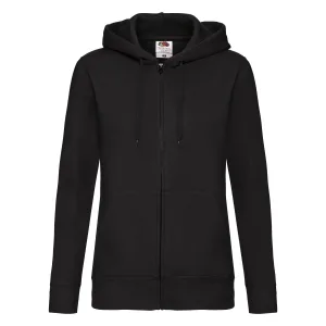 Fruit of the Loom Dames/Dames Premium Lady Fit Full Zip Hoodie (Zwart)