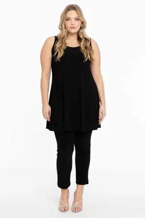 YOEK cropped slim fit tregging DOLCE van travelstof zwart