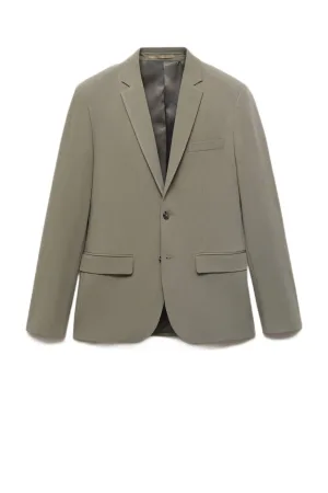 Mango Man colbert grijsgroen