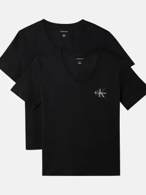 Calvin Klein Shirt met korte mouwen A- Logo VN 2 pack Tee (Set van 2)