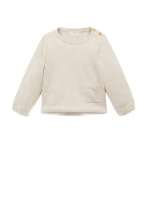 Mango Kids pullover beige fijn gebreid