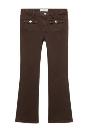 Mango Kids flared jeans donkerbruin