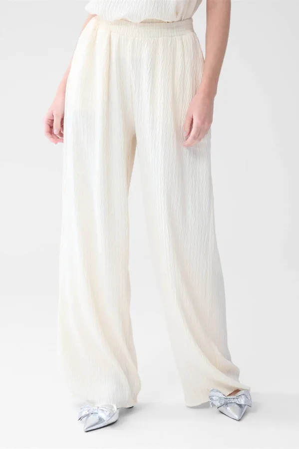 Shoeby wide leg high waist broek ecru