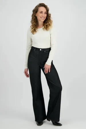 Raizzed high waist flared jeans black denim