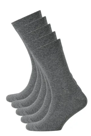 anytime sokken – set van 5 grijs