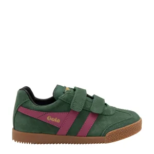 Gola Harrier Strap suède sneakers groen/roze