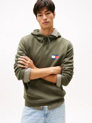 TOMMY JEANS Sweatshirt TJM REG ESSENTIAL FLAG HOOD EXT met bedrukte merklogo op borsthoogte