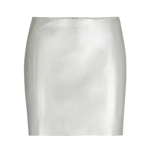 Hugo Dames/Dames Rusine-1 Regelmatige Minirok (Zilver)