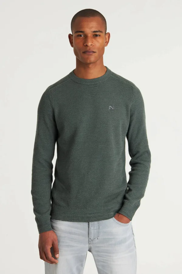 CHASIN’ gebreide trui donkergroen