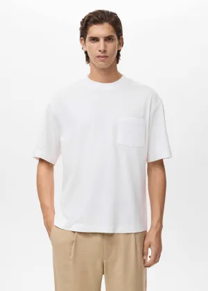 Mango Man oversized T-shirt ecru