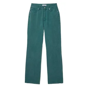 Lacoste Dames/Dames Natuurlijk Geverfde Denim Rechte Benen Jeans (Groen)