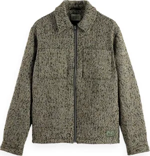 Scotch & Soda Overshirt Tweed  Groen heren