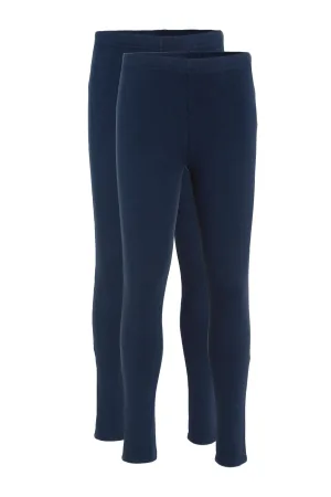 anytime fleece legging – set van 2 navy