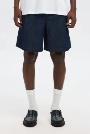 SELECTED HOMME denim loose short dark blue denim