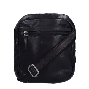 Manfield leren crossbody tas cognac