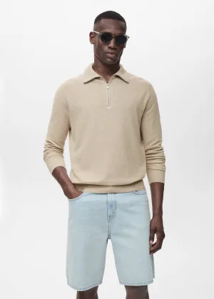 Mango Man trui fijn gebreid beige