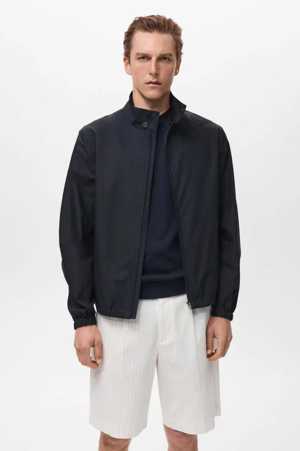 Mango Man bomberjack donkerblauw