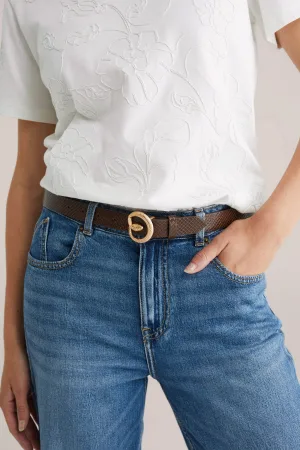 WE Fashion riem donkerbruin