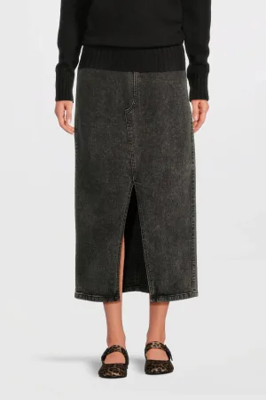 anytime denim rok grijs