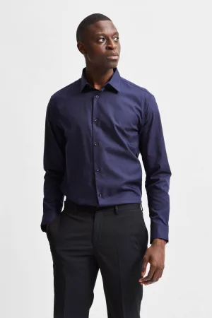 SELECTED HOMME slim fit overhemd SLHETHAN peacoat